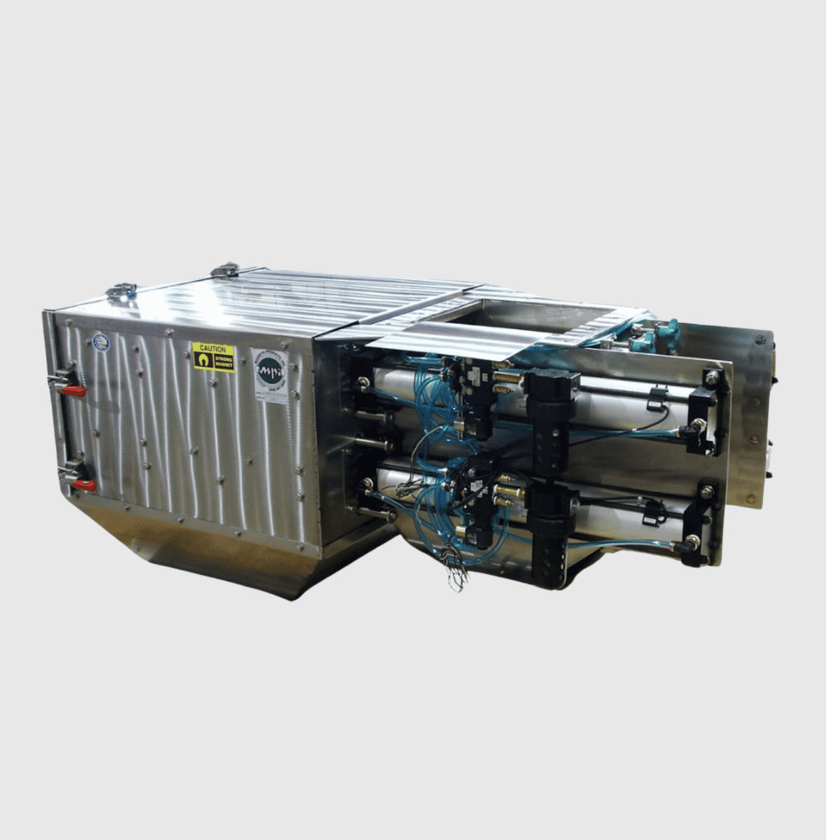 2" Continuous-Clean Drawer Magnet for High-Volume, Chemical Processing Application