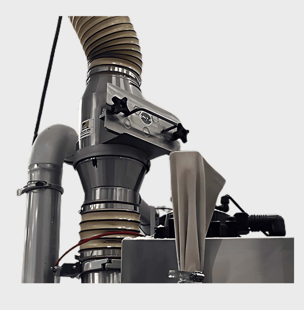 Installed Round Spout Drawer Magnet for Dry Powder Processing