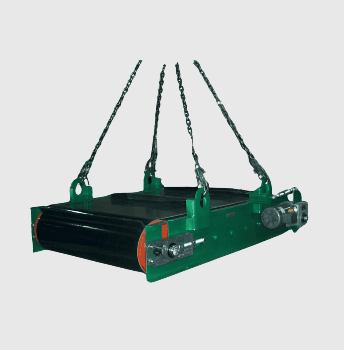 Self-Clean Suspended Receiving Belt Magnet Designed for Processing Ores and Crushed Stone
