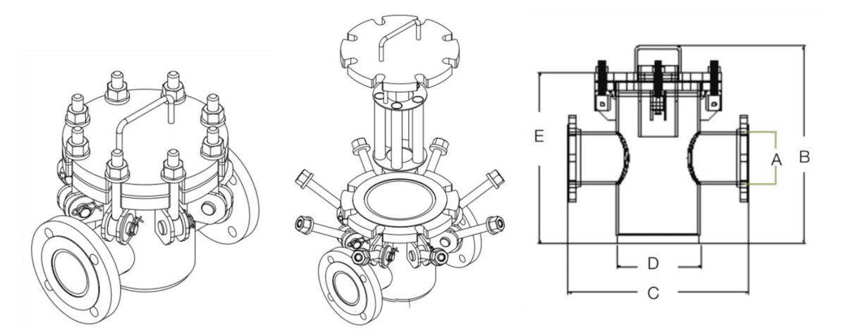 MPI High-Pressure Liquid Finger Trap Specification Drawing