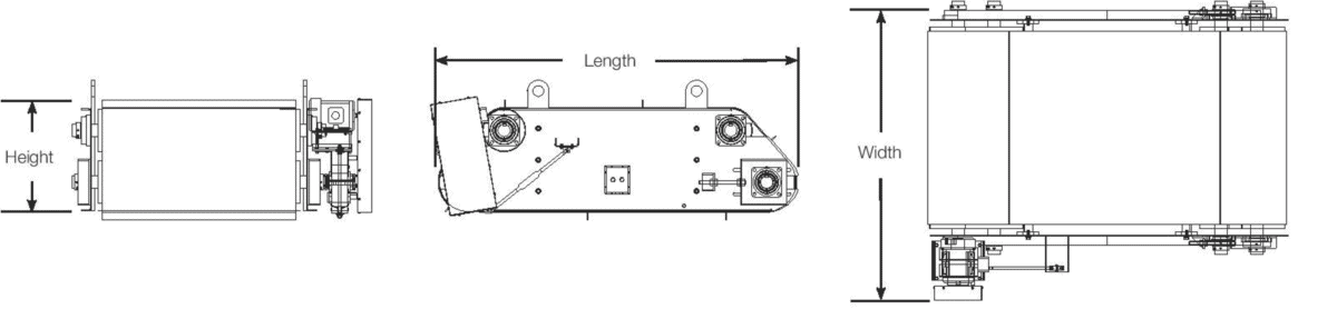 Self-Clean Suspended Electromagnet Specification Drawing
