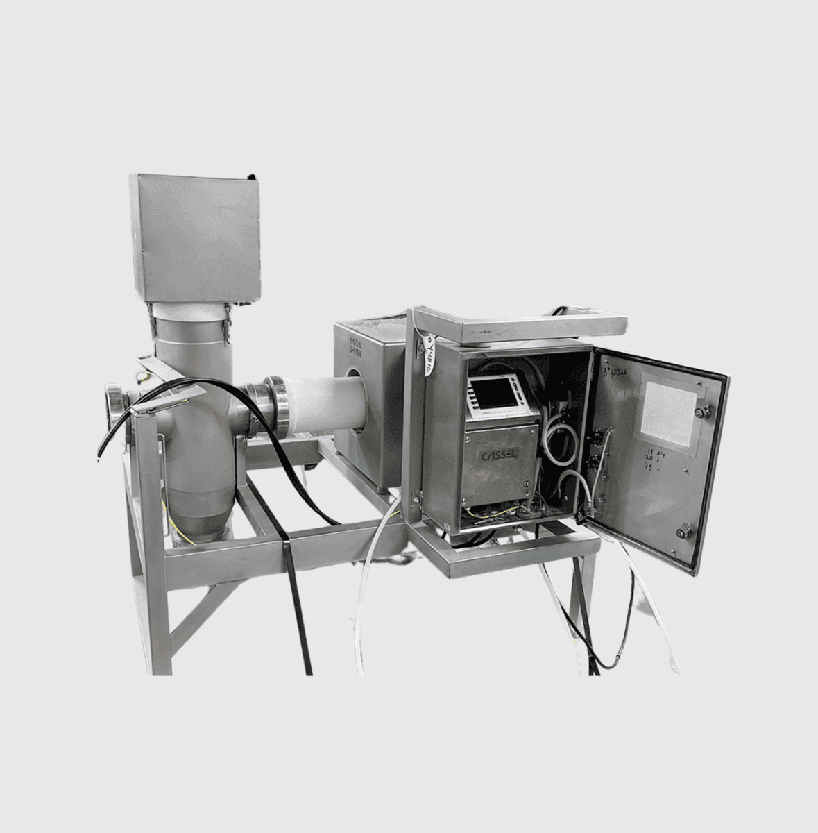 Metal Detector for Pnuematic Line for Processing Dense, Moisture-Rich Products