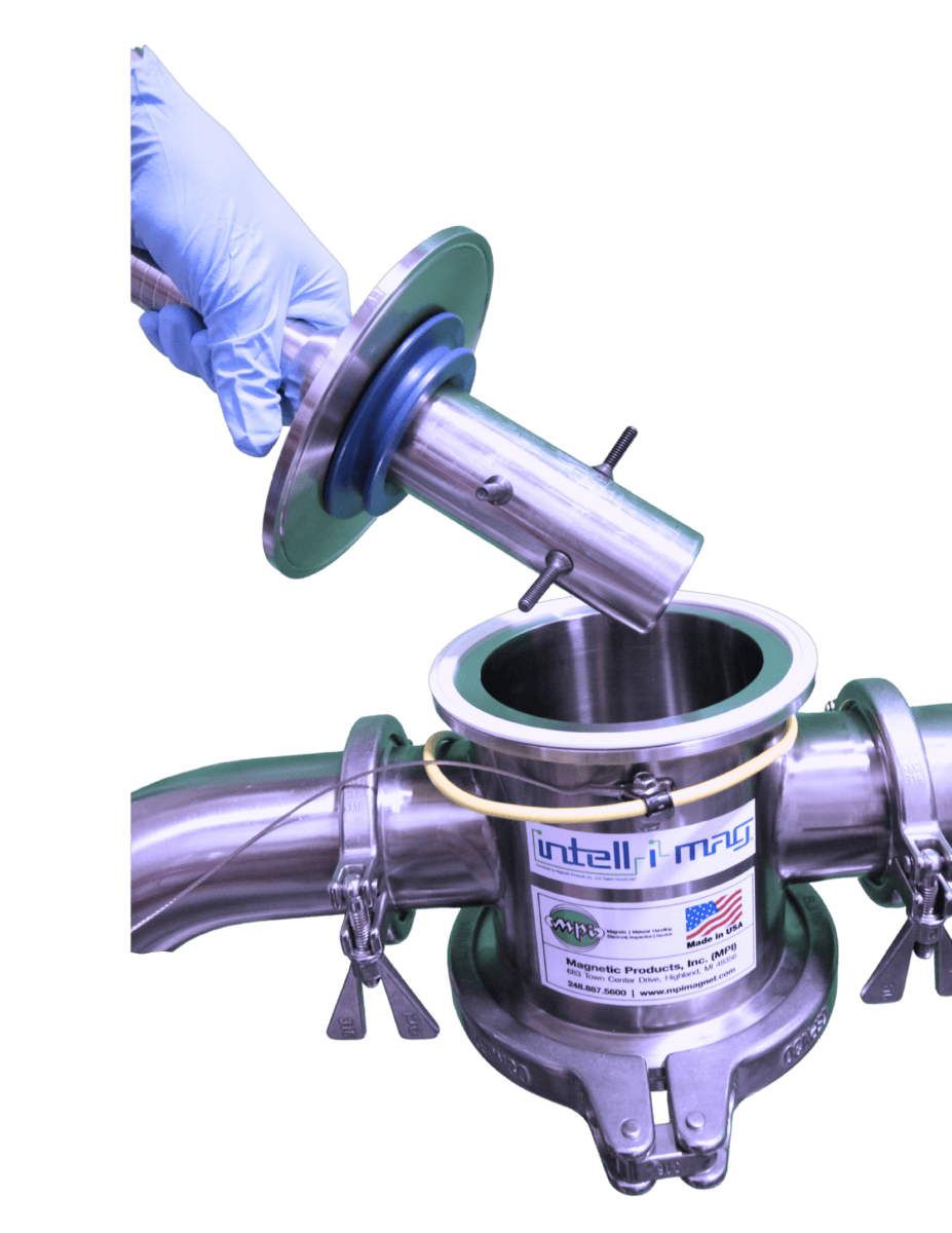 Blade Magnetic Separator with Intell-I-Mag with Captured Metal