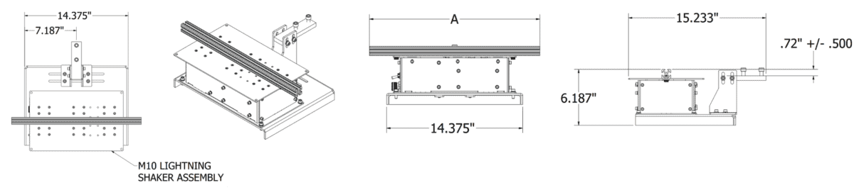 MPI M-10 Electric Scrap Shaker Specification Table