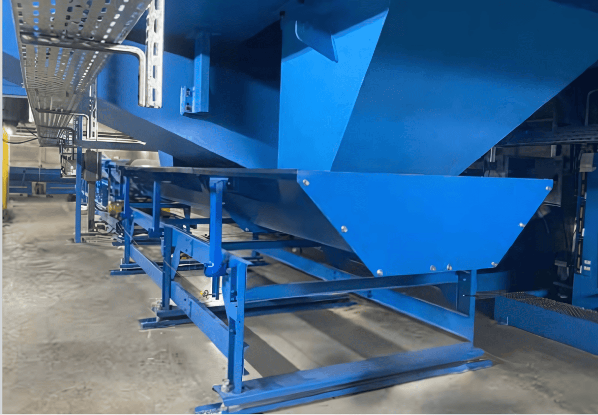 Installed Floor Mounted Electric Shaker Conveyor from MPI