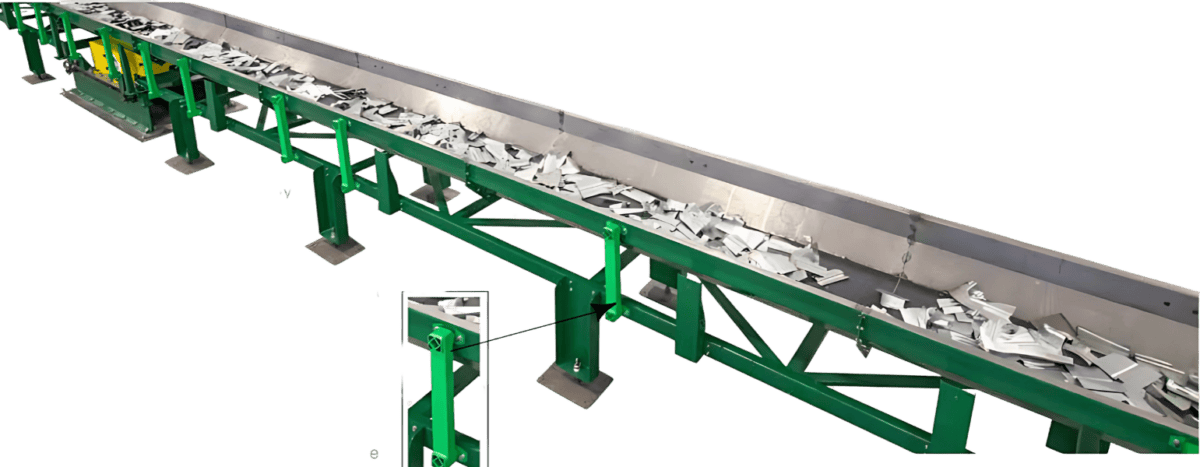 MPI Shaker Conveyor for sheet scrap