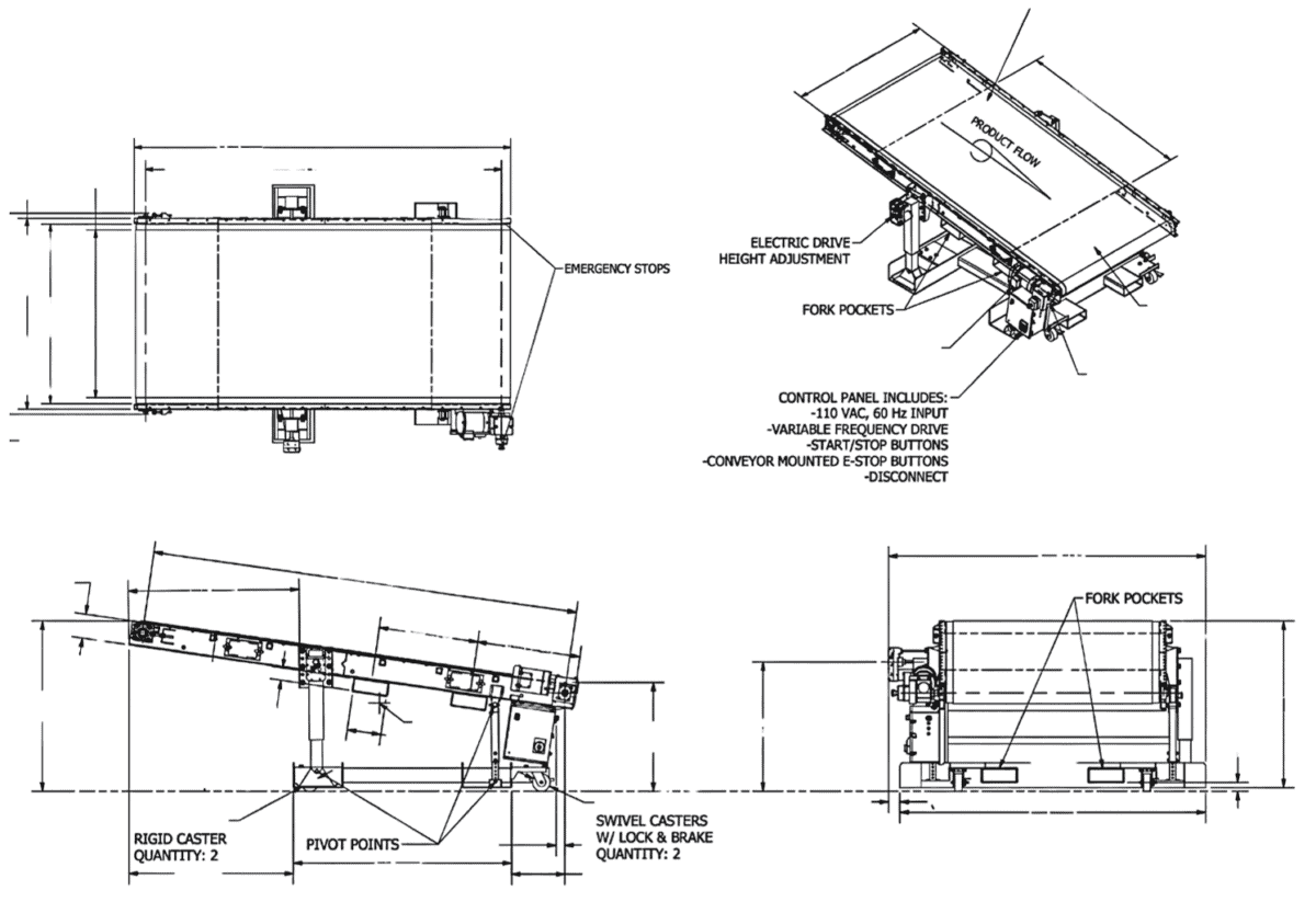 MPI Part Out Conveyor Specifications and Options