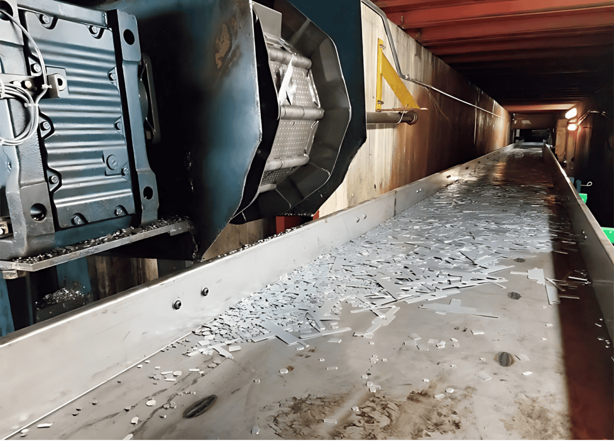 M-1000 Electric Shaker Conveyor in Automotive Parts Facility