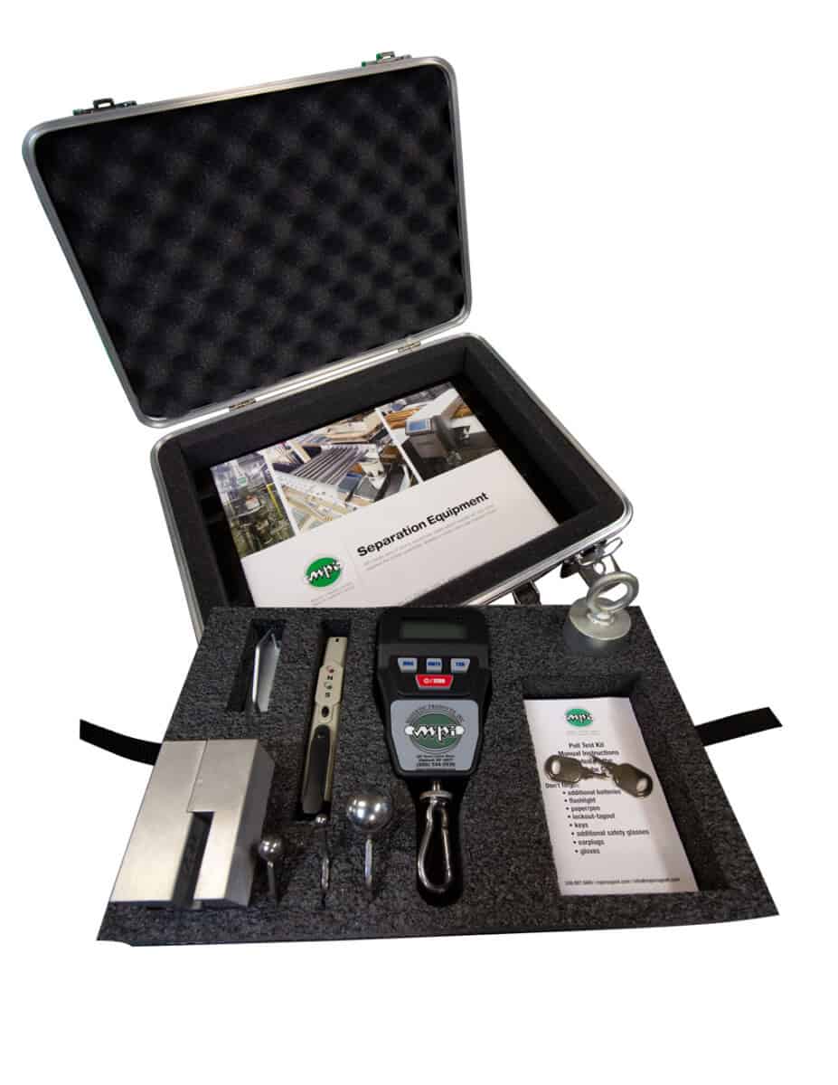 MPI Pull Test Kit Contents with Instructions